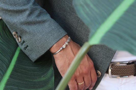 Pulsera plata iniciales Hippie Crew