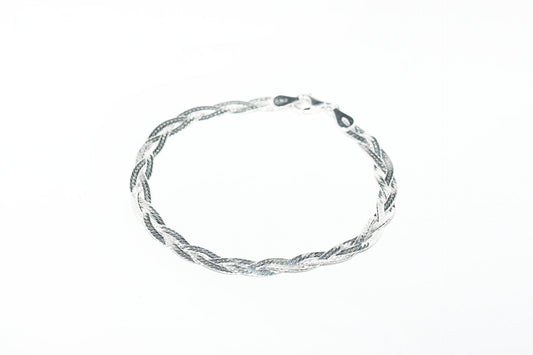 Pulsera plata trenzada flexible Hippie Crew