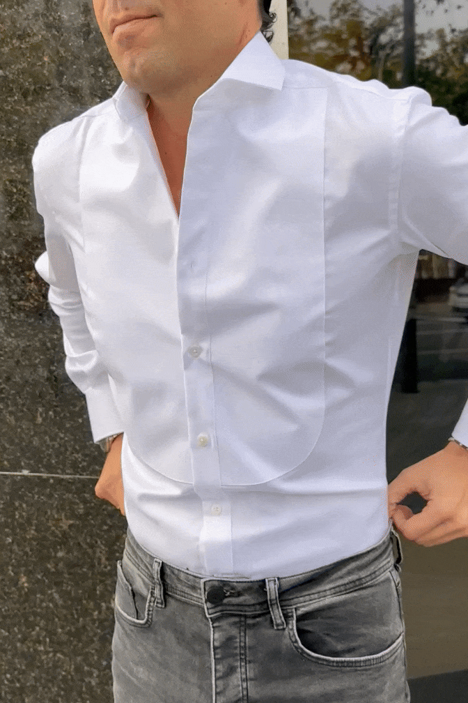 Camisa blanca pechera