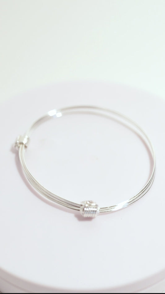 Pulsera plata cabos slim
