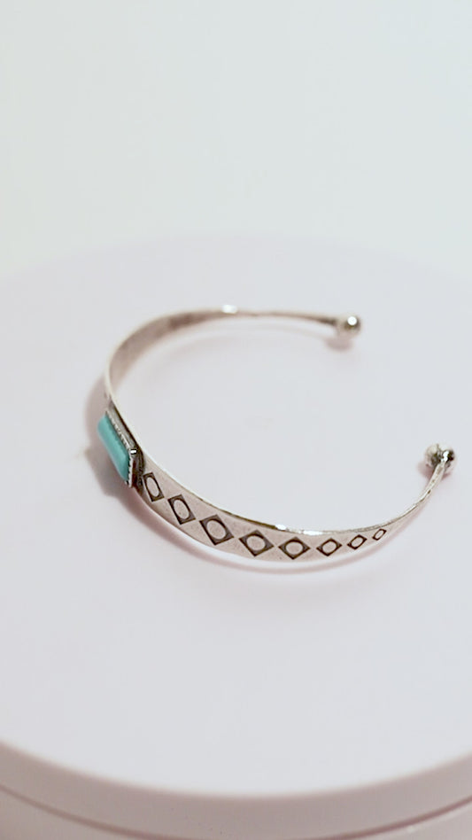 Pulsera plata navajo turquesa
