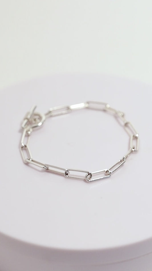 Pulsera plata cadena eslabones