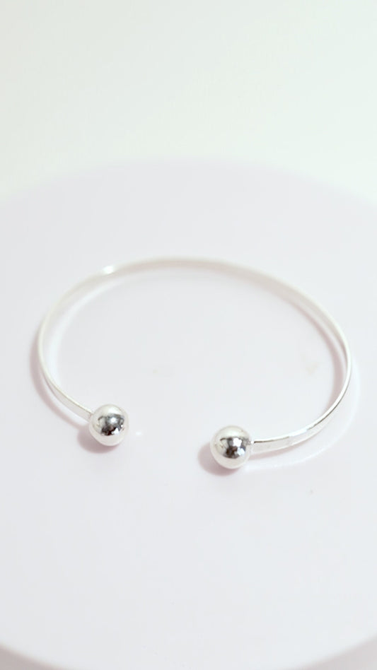 Pulsera plata bolas