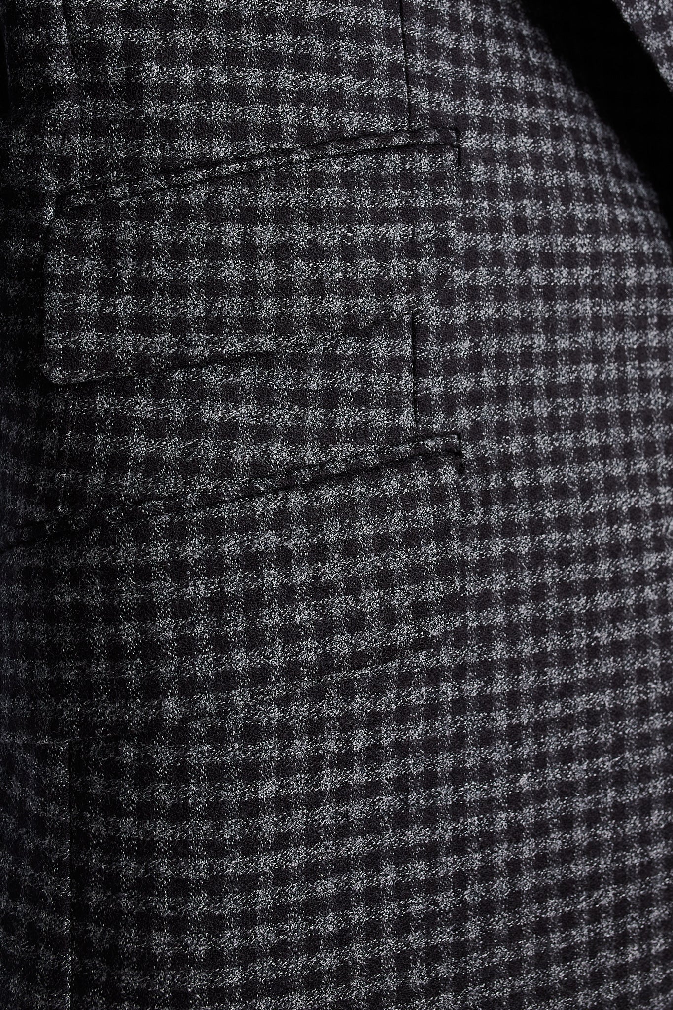 Americana traje cuadros gris negro