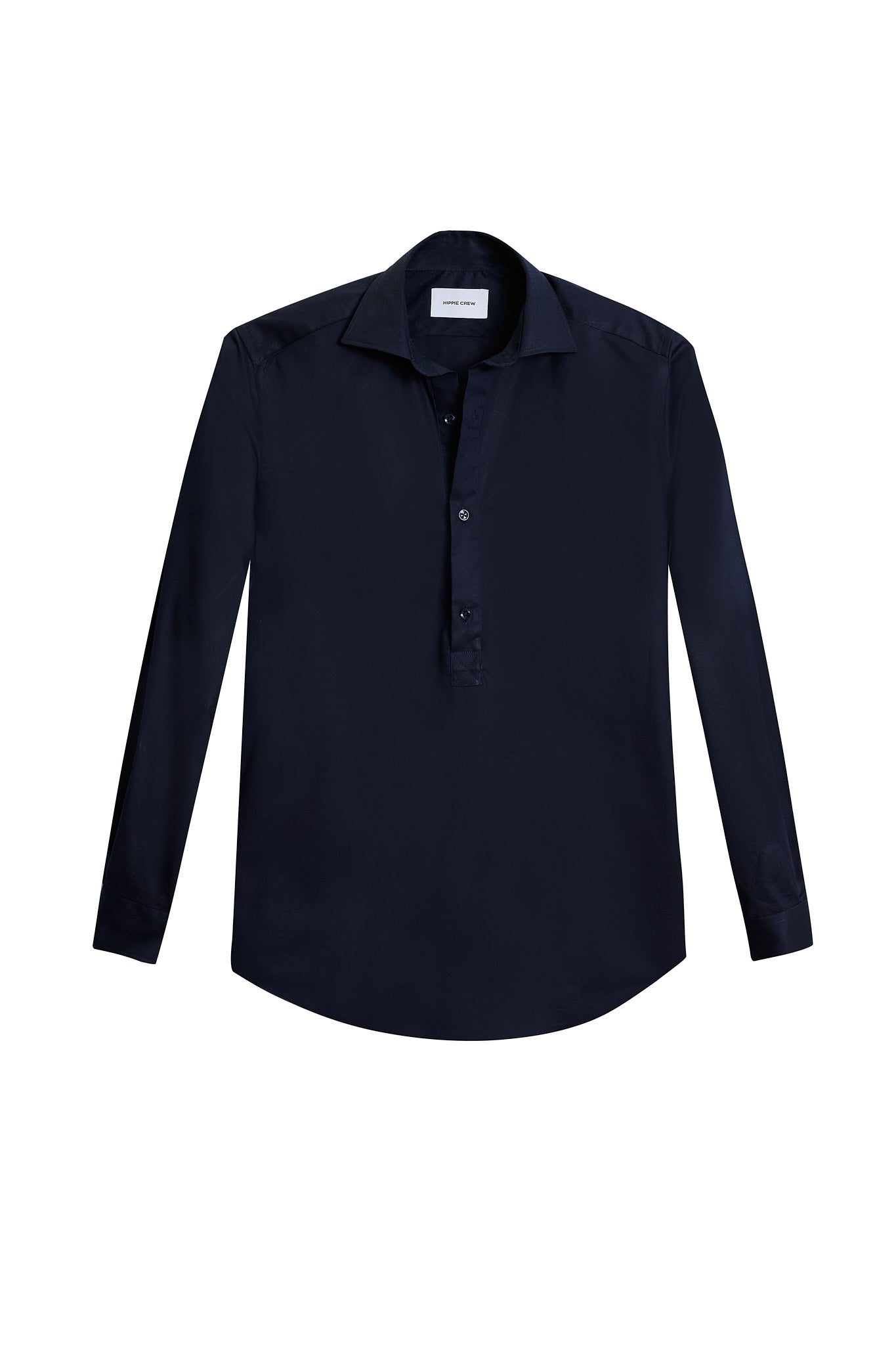 Camisa polera elástica azul marino