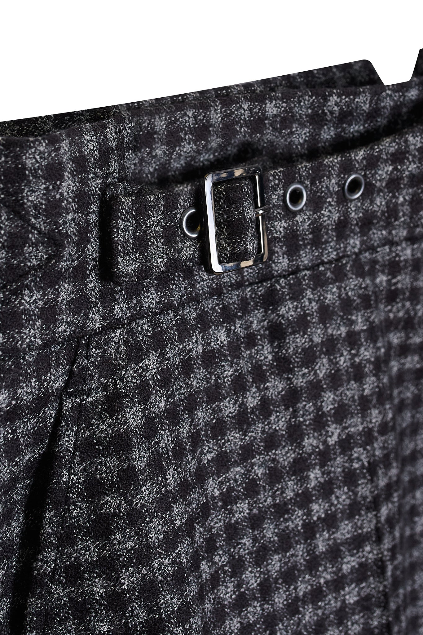 Pantalón traje cuadros gris negro