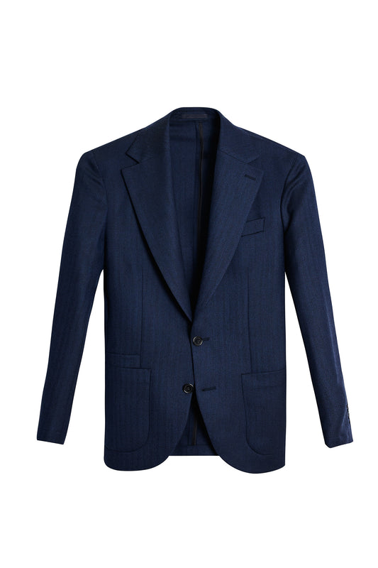 Americana traje espiga azul marino