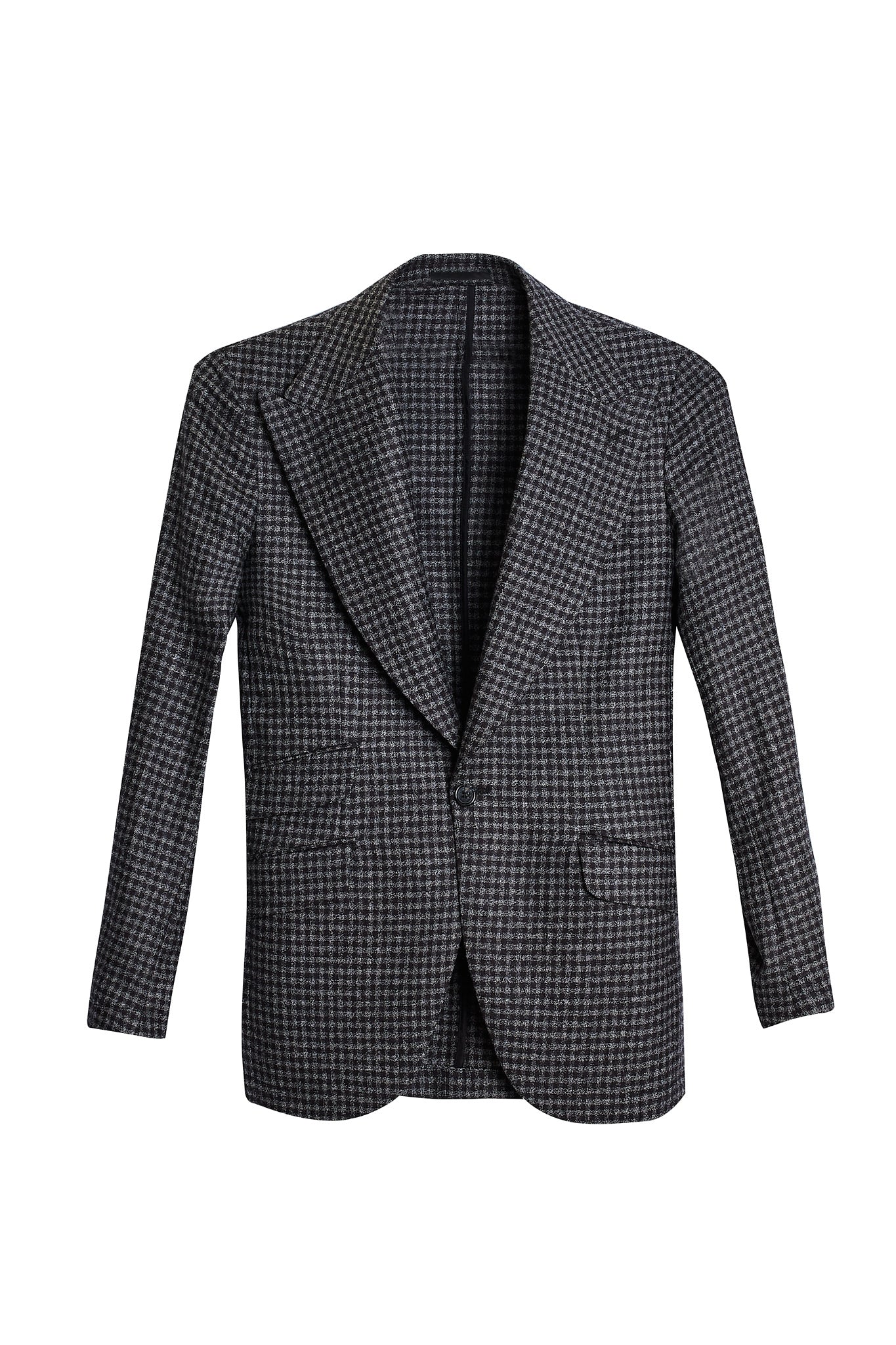 Americana traje cuadros gris negro