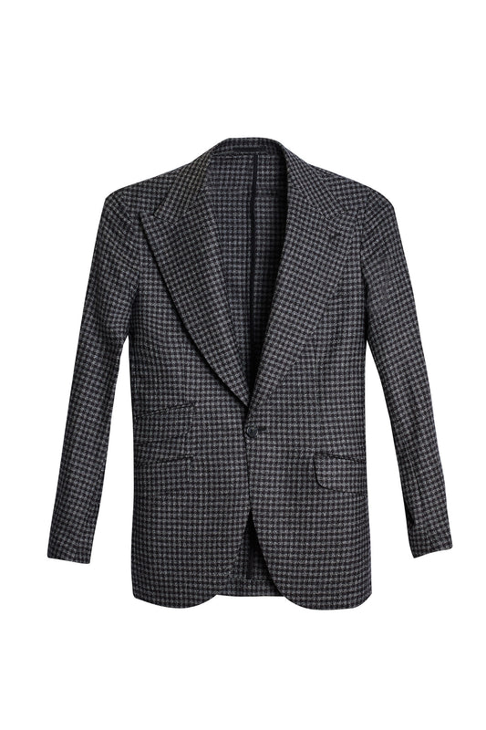 Americana traje cuadros gris negro